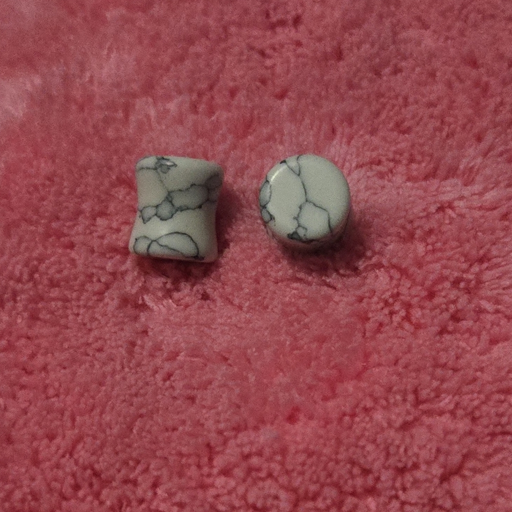 *White Howlite Stone Plugs*